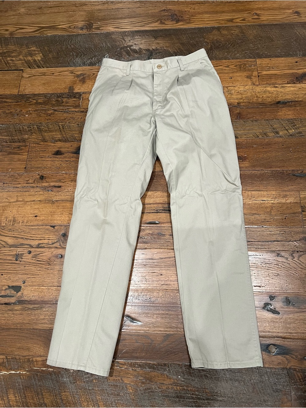Wrangler Men's Khaki Straight-Leg Chinos - Light Tan